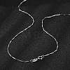 925 Sterling Silver Twisted Bar Link Chain Necklaces NJEW-H056-01A-P-3