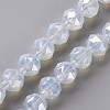 Electroplate Glass Beads Strands EGLA-T020-10-C04-1