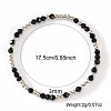 Glass & 304 Stainless Steel Beaded Stretch Bracelets for Women AN7513-2-2