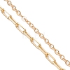 Brass Cable Chain Paperclip Chain Necklace Making AJEW-JB01468-3
