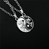 Alloy Enamel Black and White Yin-yang Gragon Split Pendant Necklaces for Friends Couple WG224AC-01-2