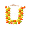 Adjuatble Plastic Lemon Braided Bead Bracelets for Women WG2B9FF-01-4