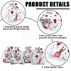 Beebeecraft 4 Styles Flower Print Burlap Packing Pouches ABAG-BBC0001-03B-6