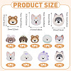 9Pcs 9 Styles Cartoon Dog Acrylic Brooch JEWB-TA0001-38-4