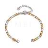 304 Stainless Steel Figaro Chain Bracelet Makings AJEW-JB01284-2