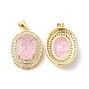 Real 16K Gold Plated Brass Micro Pave Cubic Zirconia Pendants ZIRC-L103-061G-01-1