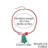 Christmas Acrylic Pendant Polyester Cord Necklaces with Alloy End Chains FS-WG3DBCD-03-1