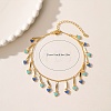 Summer Beach Brass Enamel Heart Tassel Anklets for Vacation and Casual Wear WL3166-2-2