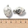 Natural Howlite Pendants GG-K002-13T-3