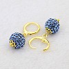 (Jewelry Parties Factory Sale)Dangling Round Ball Resin Rhinestone Earrings EJEW-J080-04G-2