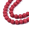 Synthetic Lava Rock Beads Strands G-S277-6mm-12-6