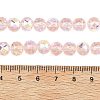 Electroplate Transparent Glass Beads Strands GLAA-H040-01B-4
