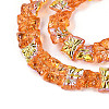 Baking Paint Electroplate Transparent Glass Beads Strands EGLA-N020-05C-3