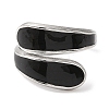 304 Stainless Steel Open Cuff Ring for Women RJEW-F166-14P-02-2