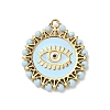 304 Stainless Steel Enamel Pendants STAS-P453-15G-05-1