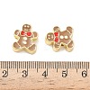 Christmas Brass Enamel Beads KK-I474-G20-3