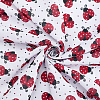 2M Ladybug Pattern Polyester Fabric DIY-WH0061-055-1