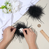 Ostrich Feather Brooches for Clothes JEWB-WH0030-98-3