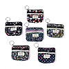 Flower Pattern Cotton Cloth Wallets AJEW-N003-08-1