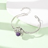 Rotating Sun Natural Amethyst Link Bracelets GG-CBA0251-11P-13-3