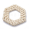 Handmade Reed Cane/Rattan Woven Linking Rings WOVE-Q075-17-2