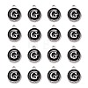 Platinum Plated Alloy Charms LS-ENAM-S118-02G-P-2