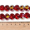 Electroplate Transparent Glass Beads Strands X-EGLA-B012-AB03-4