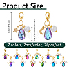 28Pcs 7 Colors Glass & Acrylic Pendant Decorations HJEW-FH00134-2