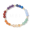 Natural Amethyst & Red Jasper & Red Aventurine & Synthetic Hematite & Lapis Lazuli & Citrine & White Jade & Green Aventurine Beaded Stretch Bracelets for Girls BJEW-JB12174-2