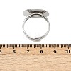Flat Round Brass Pad Ring Settings X-MAK-S033-018P-NF-4