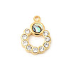 Natural Paua Shell Ring Charms LS-STAS-P431-16G-1