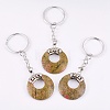 Natural Unakite Keychain KEYC-P041-D20-1