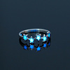 Luminous 304 Stainless Steel Star Finger Ring X-LUMI-PW0001-120I-1