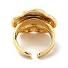 Brass Flower Open Cuff Ring for Women KK-H434-24G-2