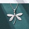 Dragonfly 304 Stainless Steel Pendant Necklaces NJEW-H059-05P-3