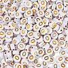 500Pcs Plating Acrylic Beads PACR-TADJ0001-01O-2