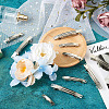 100Pcs 4 Style Iron Hair Barrette Findings FIND-BY0001-16-19