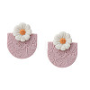Valentine's Day Polymer Clay Dangle Stud Earrings WGC24AA-03-1