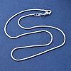 Brass Round Snake Chain Necklaces NJEW-BB10864-16-3