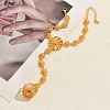Brass Sunflower Single Finger Ring Bracelets for Women Party Wedding Elegant Jewelry WK3568-1