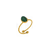 Oval Natural Green Aventurine Ring AR1552-2-2