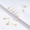 80Pcs Brass Stud Earring Findings KK-BC0009-38-4