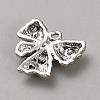 White Series Love Bow Alloy Acrylic Pendant PALLOY-WH0115-01P-10-2