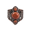 Synthetic Goldstone Retro Finger Rings RJEW-B067-01R-16-2