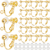 36Pcs Brass Screw On Clip-on Earring Findings KK-SP0001-18G-1