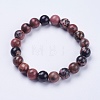 Natural Rhodonite Beaded Stretch Bracelets BJEW-I253-10mm-26-1
