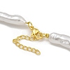 Rack Plating Brass & ABS Plastic Pearl Beads Column Beaded Necklaces for Women NJEW-C059-14G-3