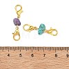 28Pcs 7 Styles Natural & Synthetic Mixed Gemstone Chip Bead Connector Charms PALLOY-JF05612-02-5
