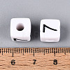 Opaque Acrylic European Large Hole Beads SACR-N020-01B-08-4