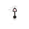 316L Surgical Stainless Steel Enamel Pink Cat Ear Shaped Cartilage Earrings for Women FS-WGA9D26-01-1